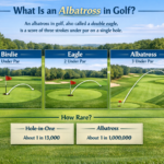 What an albatross in golf means compared with birdie and eagle and how rare it is